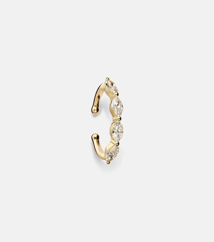 18kt gold ear cuff with diamonds