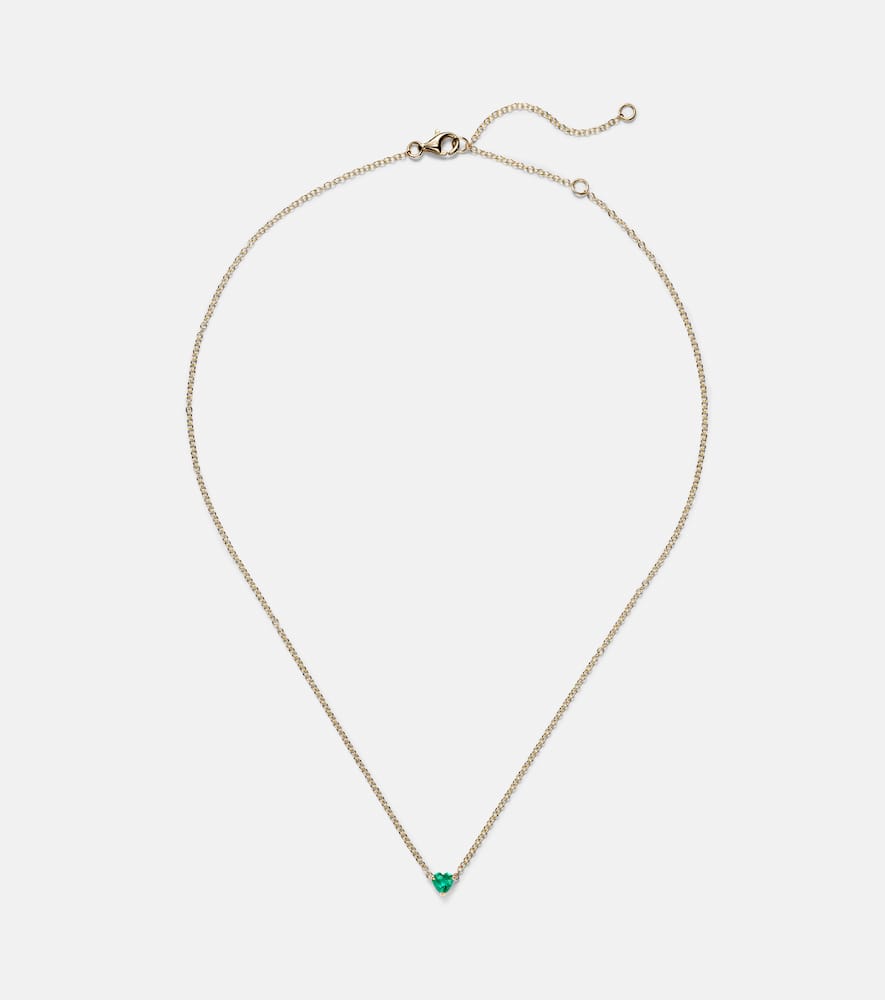 Baby Heart 18kt yellow gold necklace with emerald