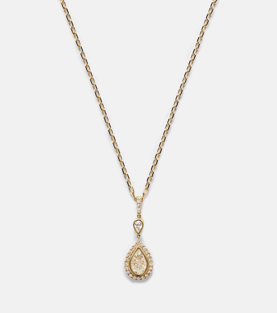 18kt gold pendant necklace with diamonds