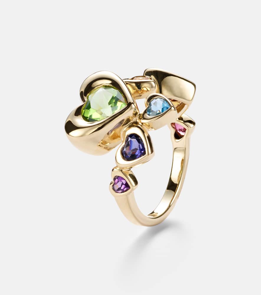 14kt gold ring with sapphires