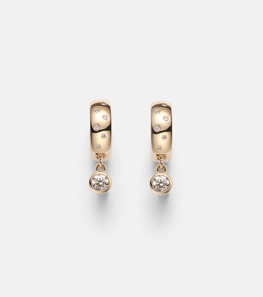 14kt gold earrings with diamonds