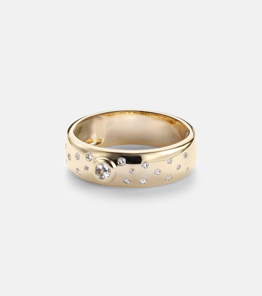 14kt gold ring with diamonds