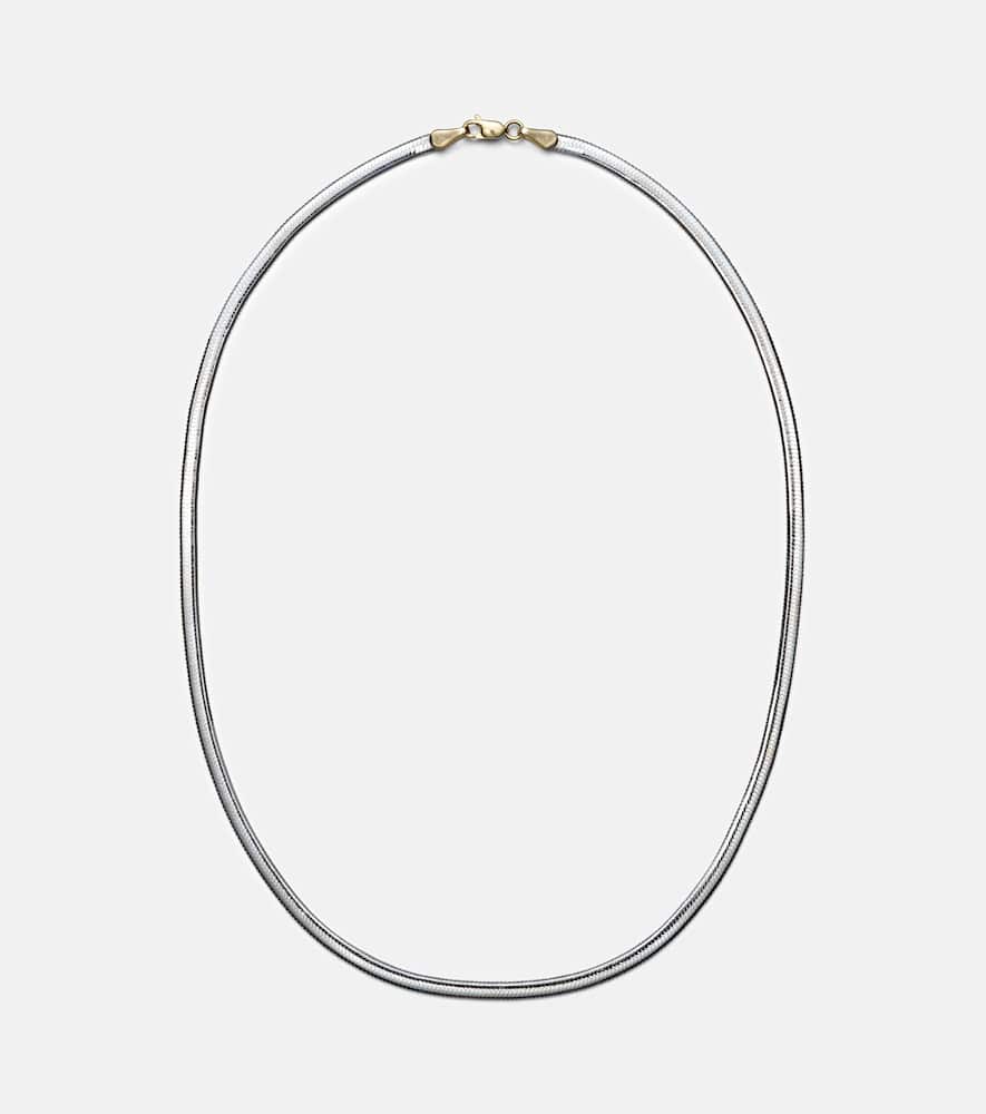 14kt gold and white gold necklace