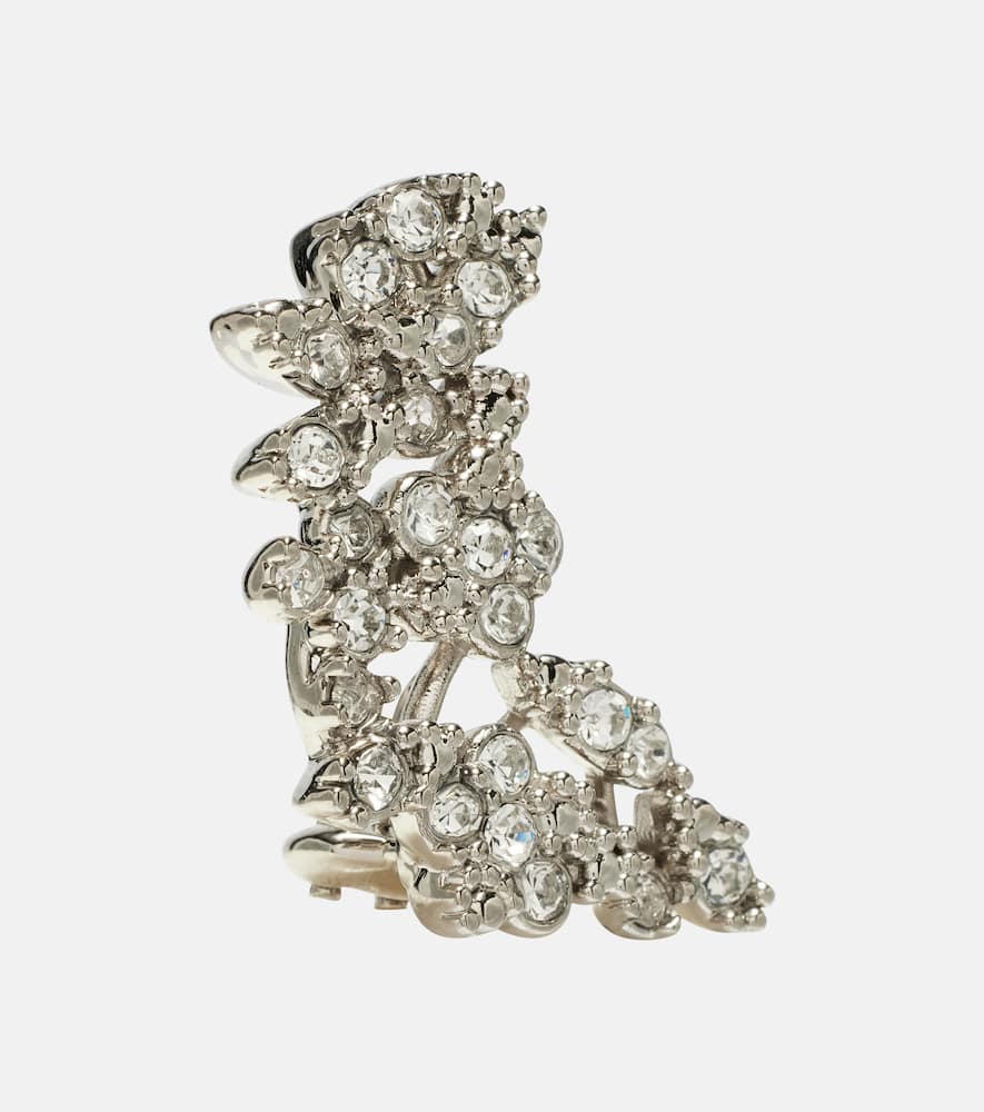 Crystal-embellished ear climbers