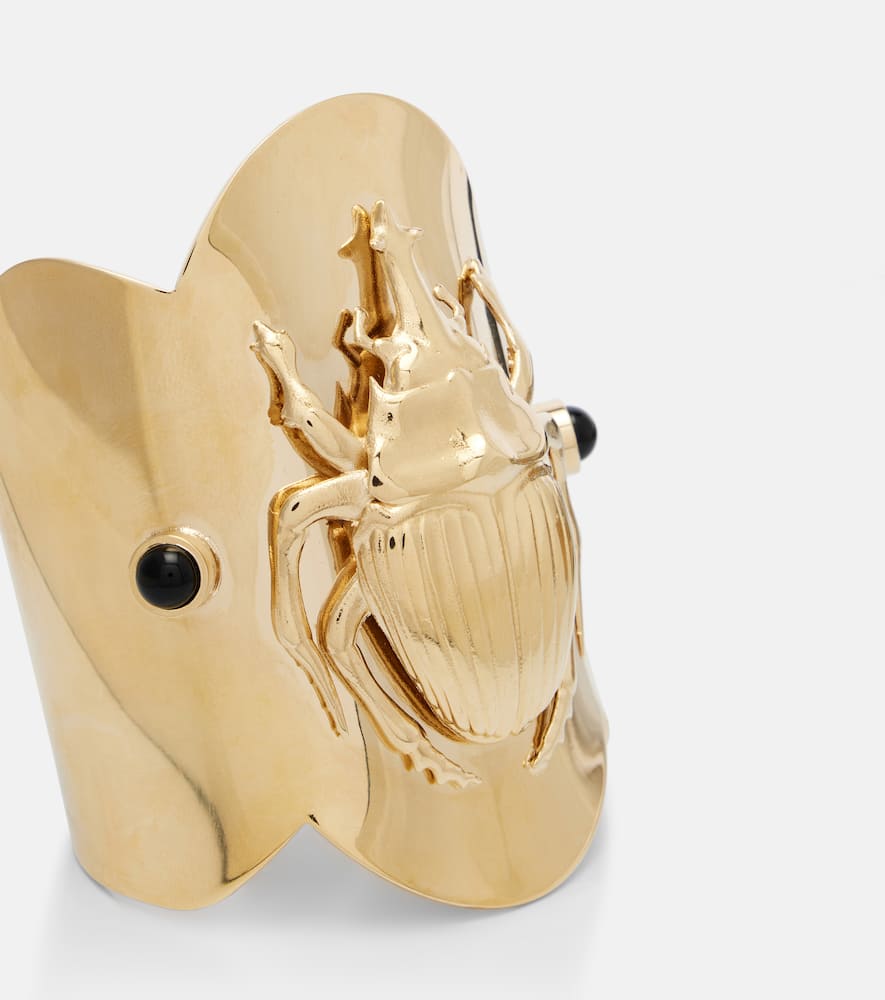 Scarab gold-plated cuff bracelet