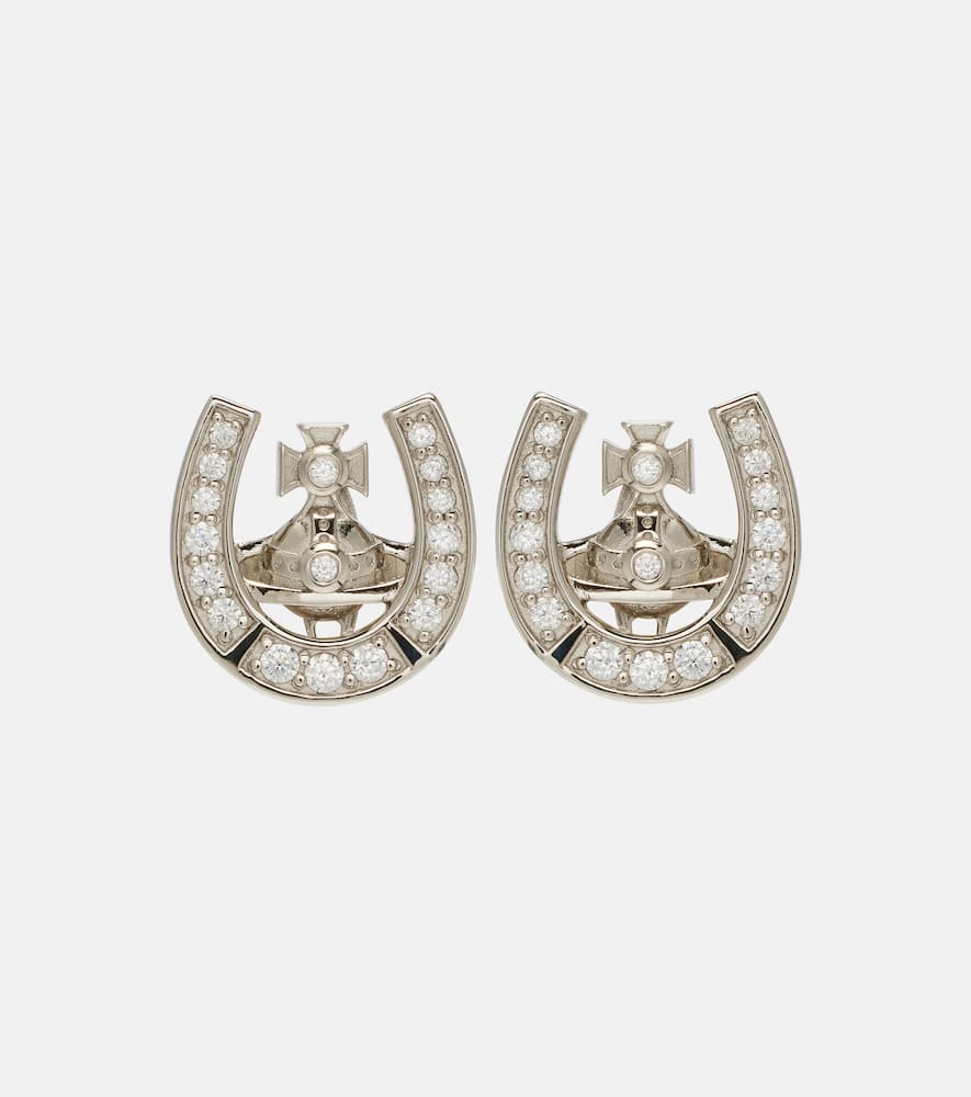 Mare embellished sterling silver earrings