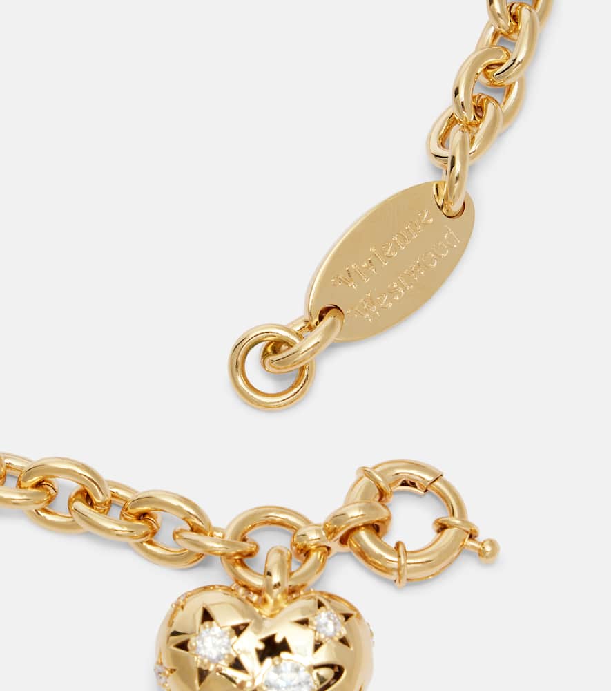 Lee embellished gold-plated necklace