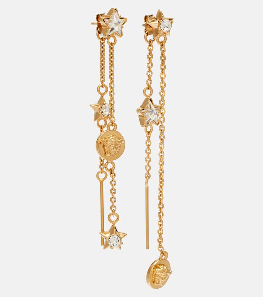 Medusa crystal-embellished drop earrings