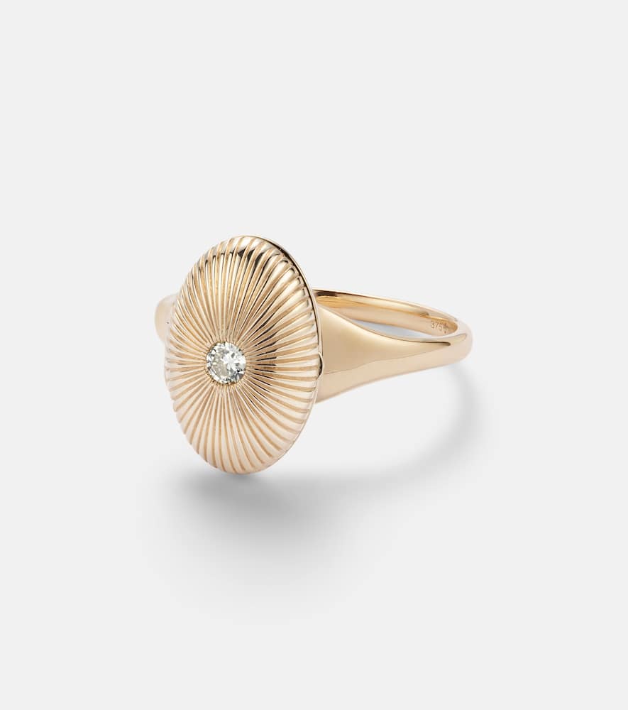 Persée 9kt gold ring with diamond