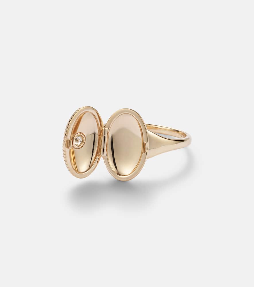 Persée 9kt gold ring with diamond