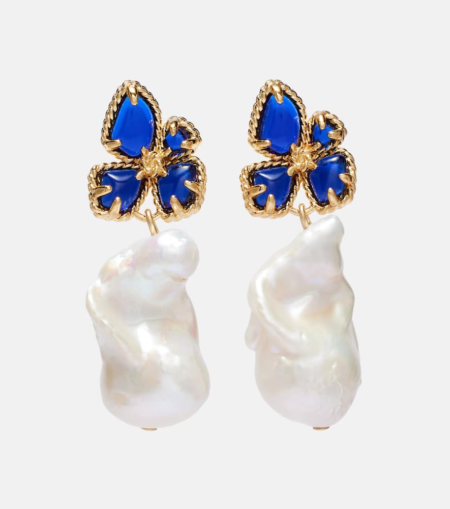 Bloom Baroque pearl drop earrings