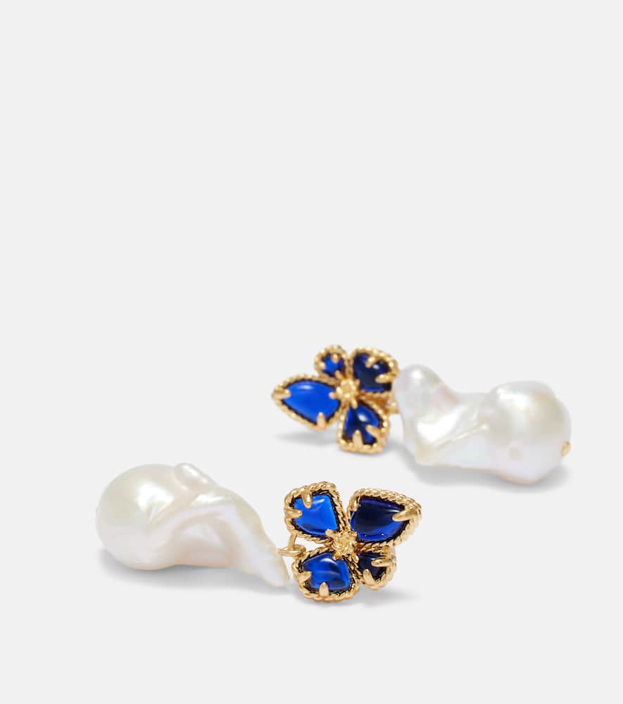 Bloom Baroque pearl drop earrings