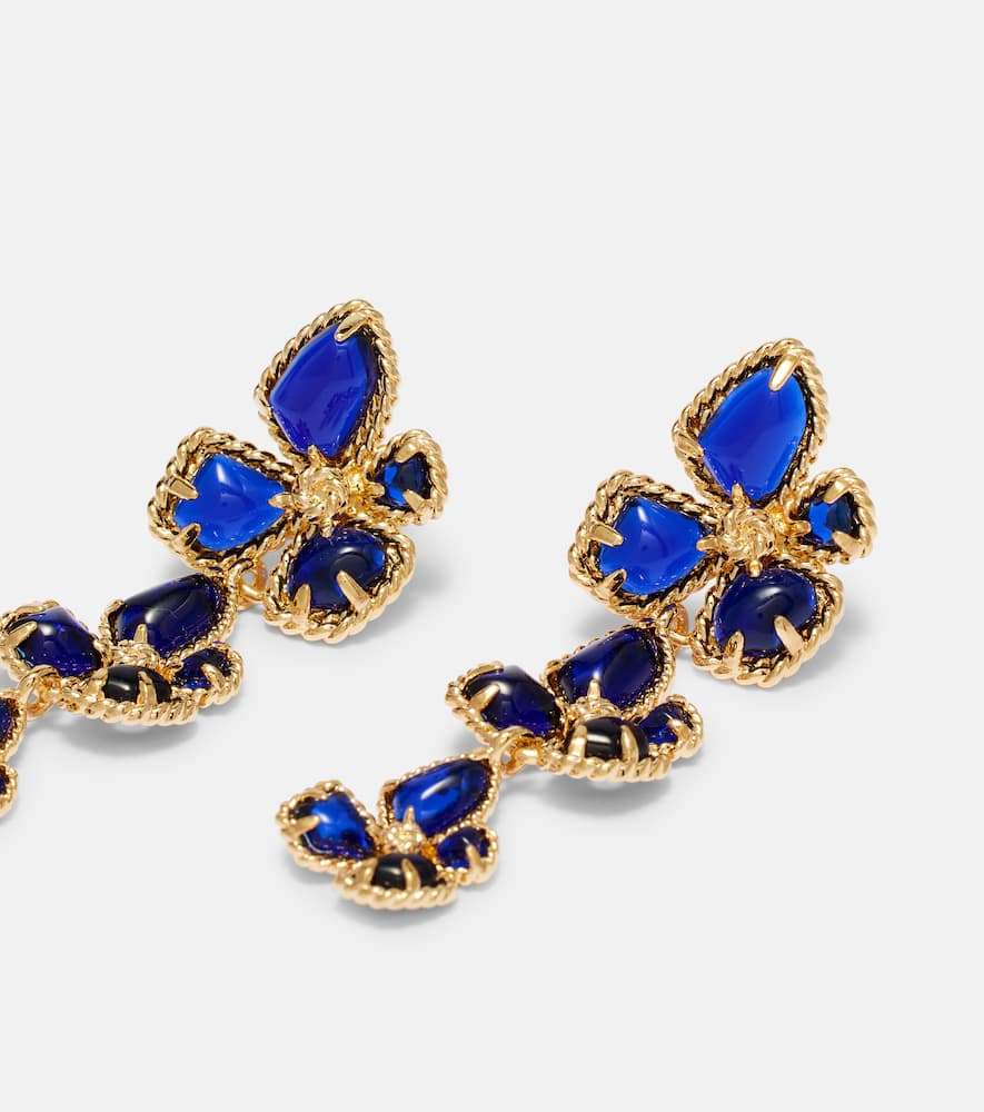 Bloom Large embellished drop earrings