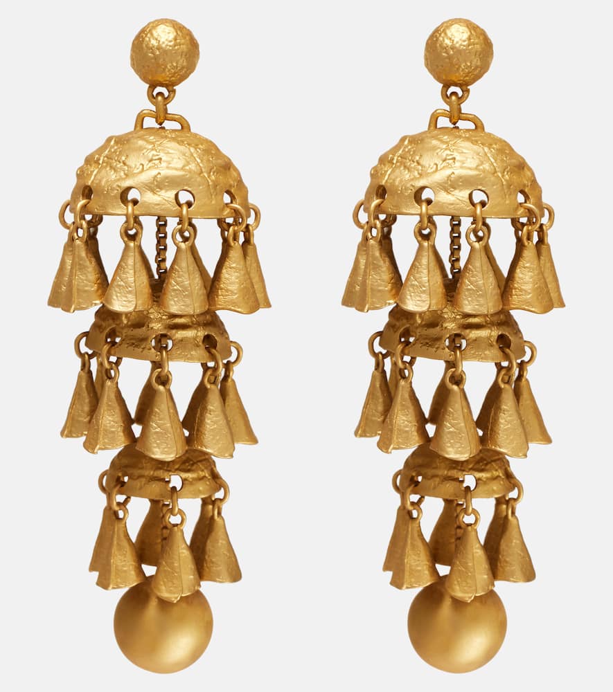 Whimsy Chandeliers 14kt gold-plated drop earrings