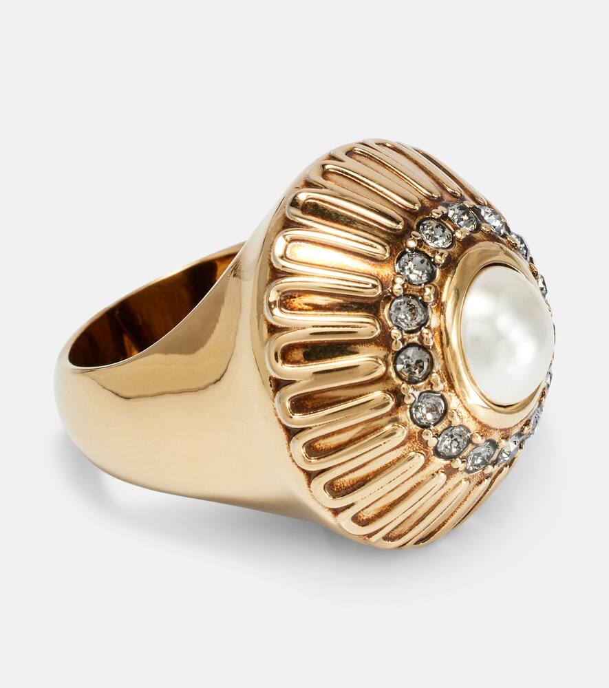 Chloé Embellished faux pearl ring