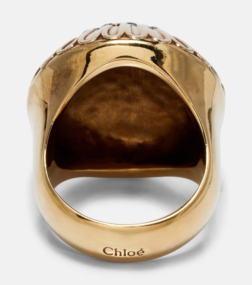 Chloé Embellished faux pearl ring