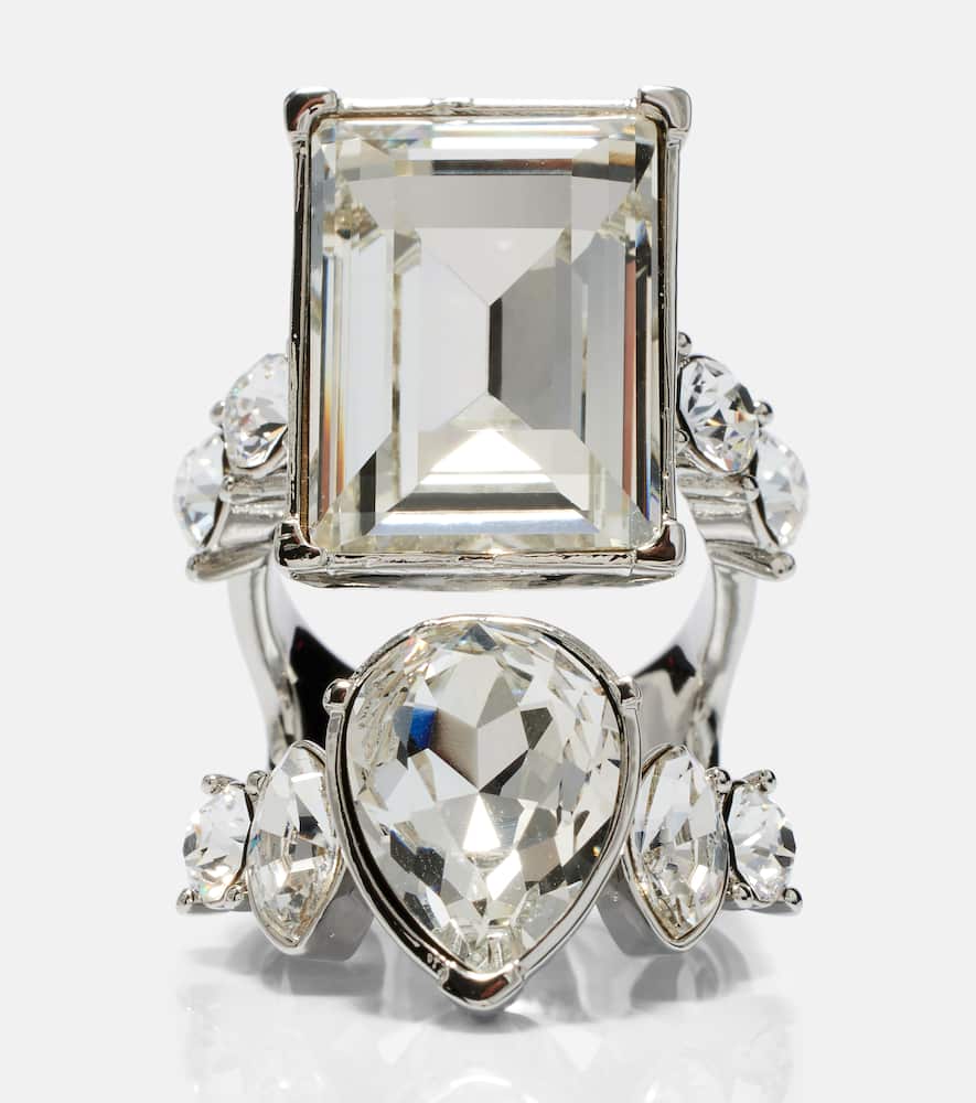 Crystal-embellished ring