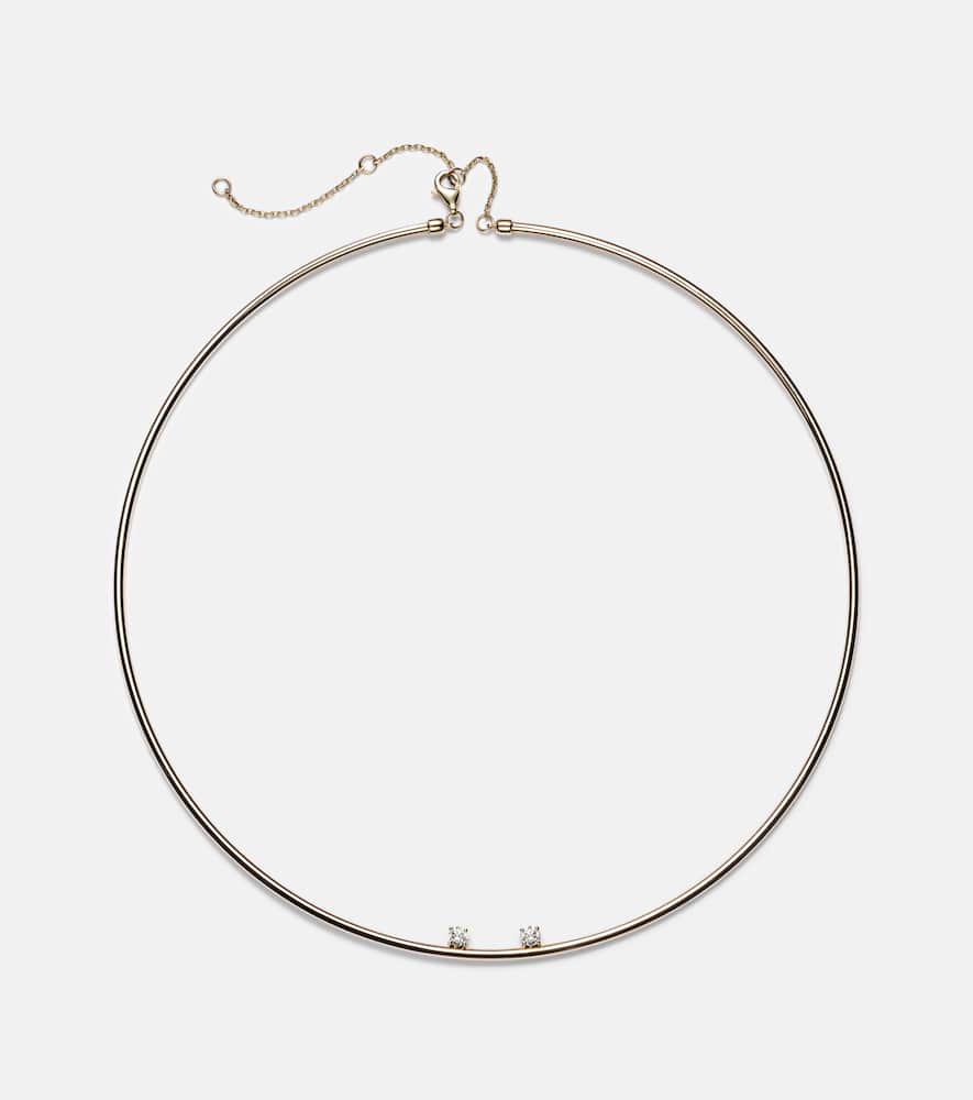 Yvonne Léon 9kt gold choker with diamonds