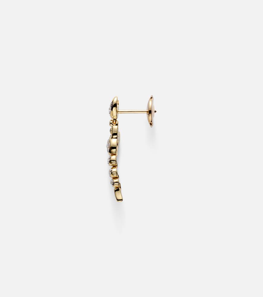Yvonne Léon Homard Mini 9kt gold single earring with diamonds