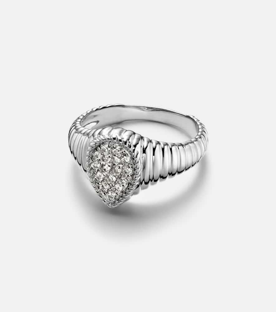 Yvonne Léon 9kt white gold ring with diamonds