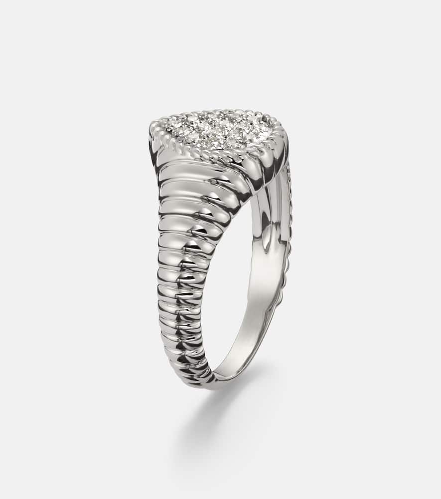 Yvonne Léon 9kt white gold ring with diamonds