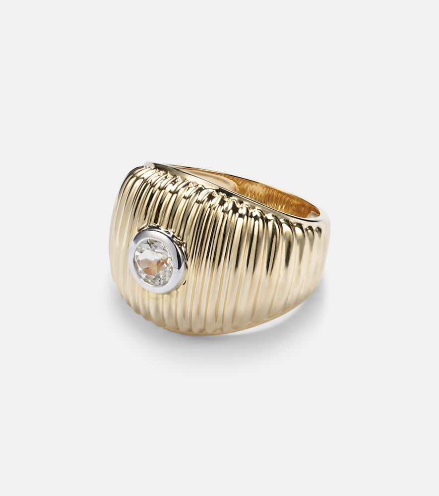 Yvonne Léon 9kt gold ring with topaz