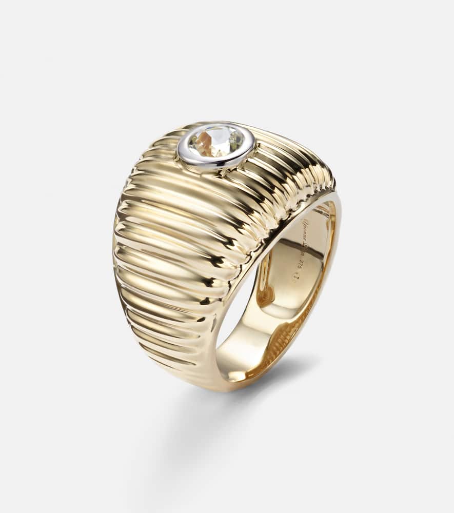 Yvonne Léon 9kt gold ring with topaz