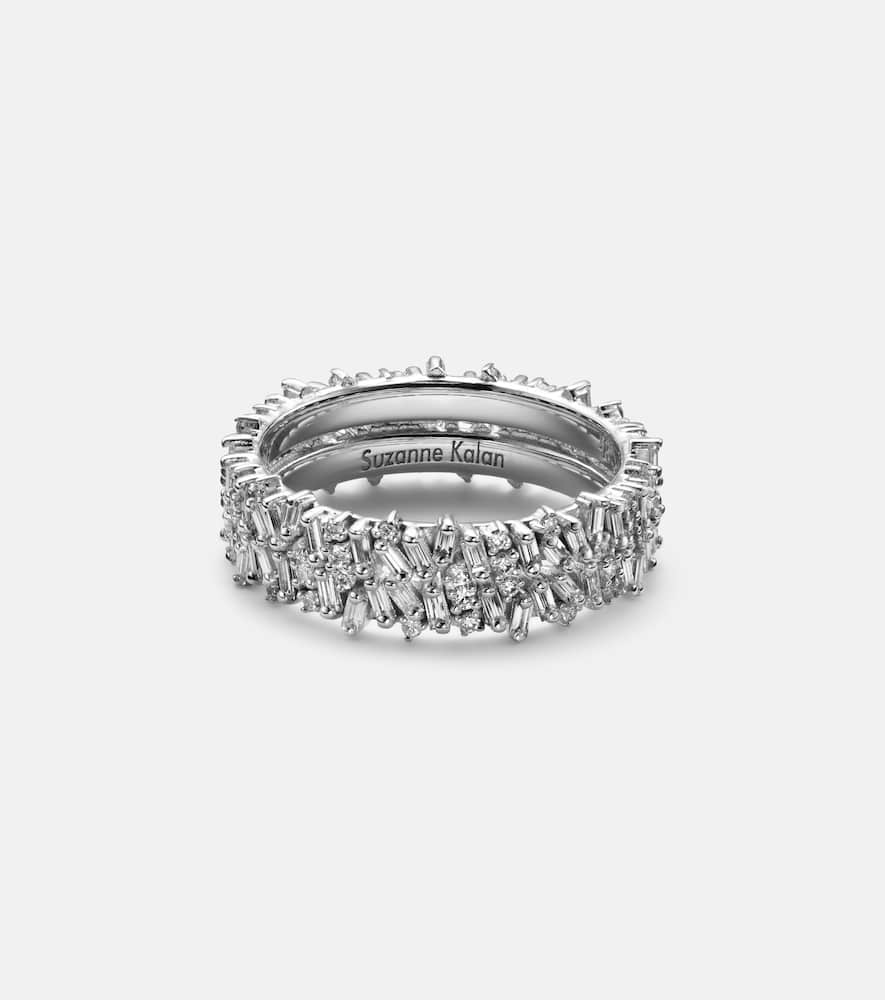 Icon Mini 18kt white gold tech ring jackets with diamonds