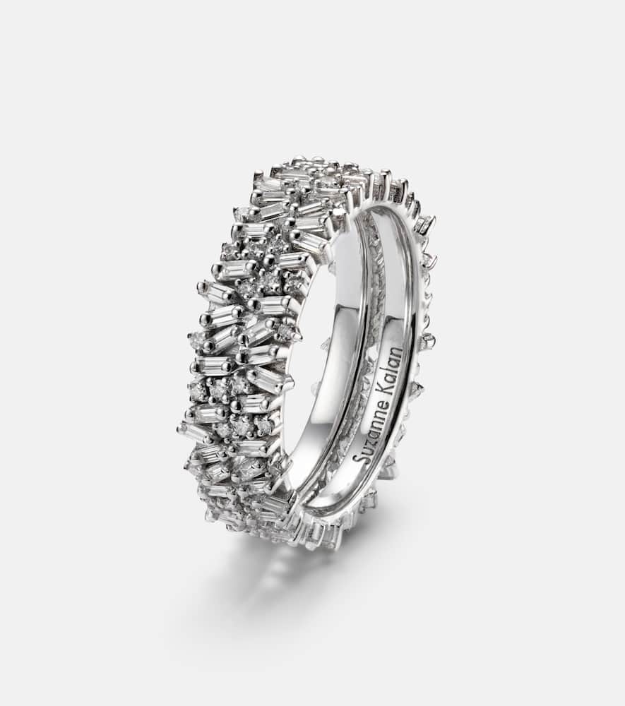 Icon Mini 18kt white gold tech ring jackets with diamonds