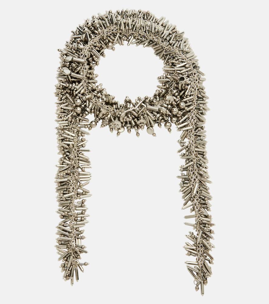 Beaded scarf necklace