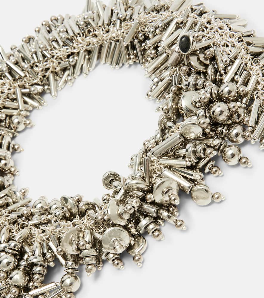 Beaded scarf necklace