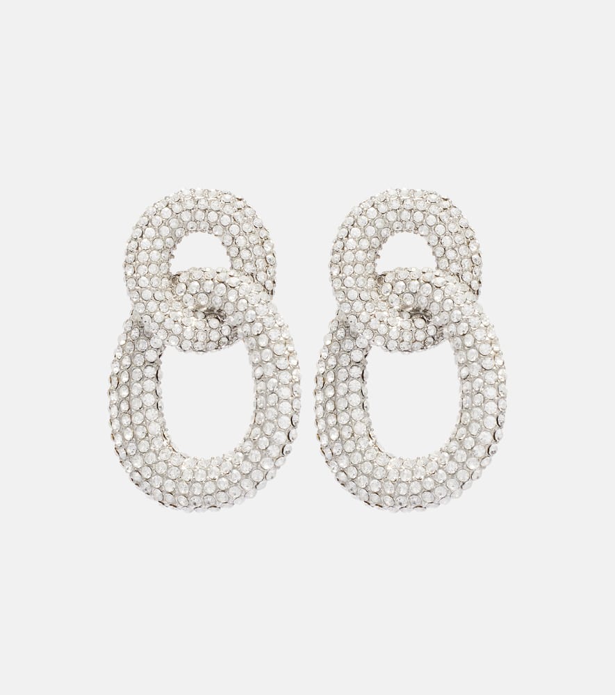 Crystal-embellished drop earrings