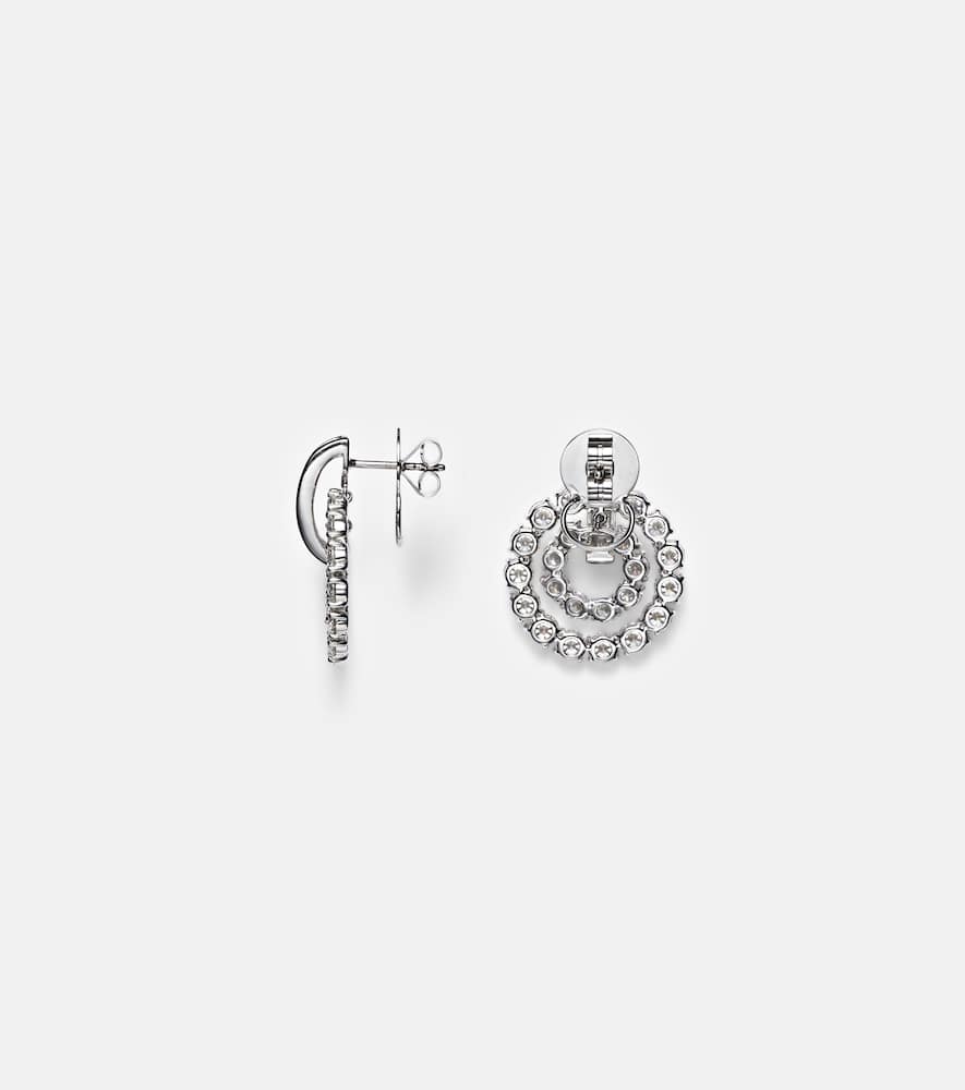 Diana 18kt white gold and enamel earrings with diamonds