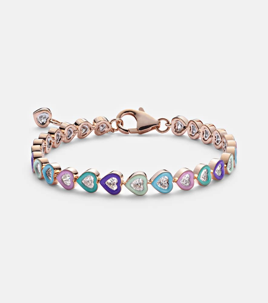 Candy Crush 18kt rose gold bracelet with diamonds