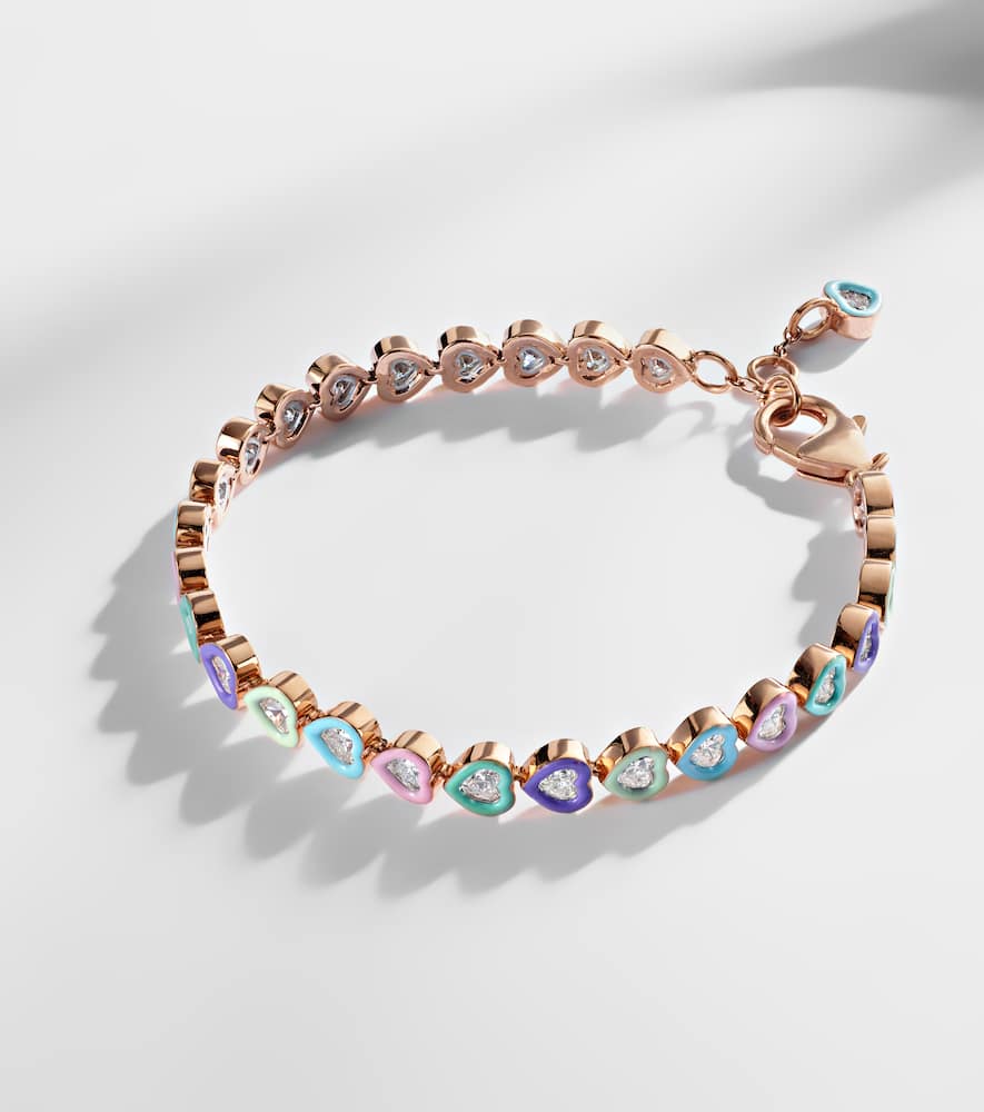 Candy Crush 18kt rose gold bracelet with diamonds