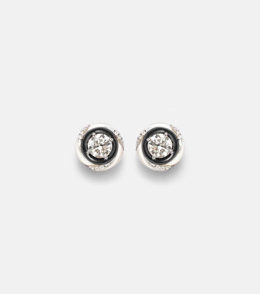 Calisto 18kt white gold earrings with diamonds
