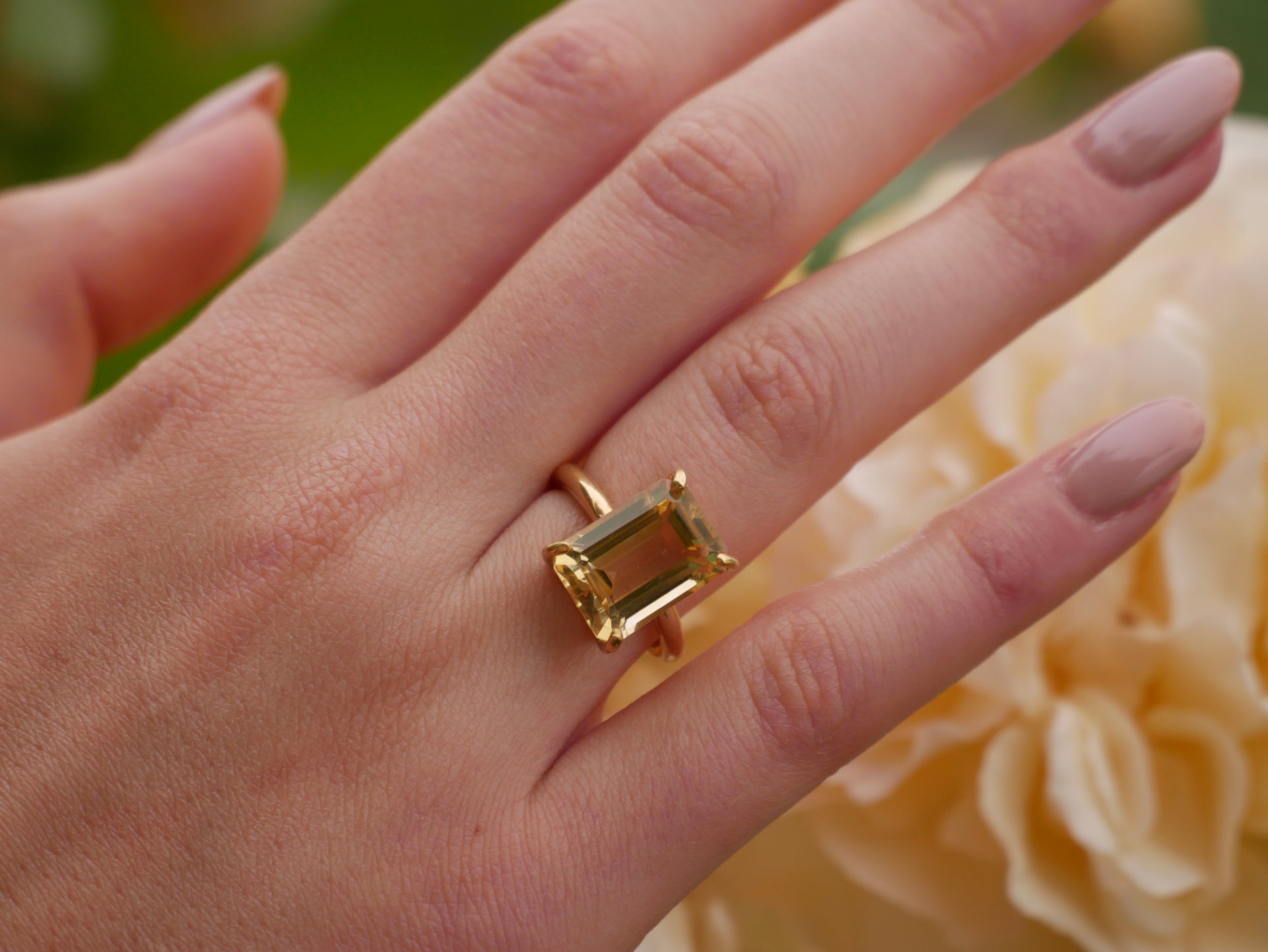Yellow Gold Citrine Ring