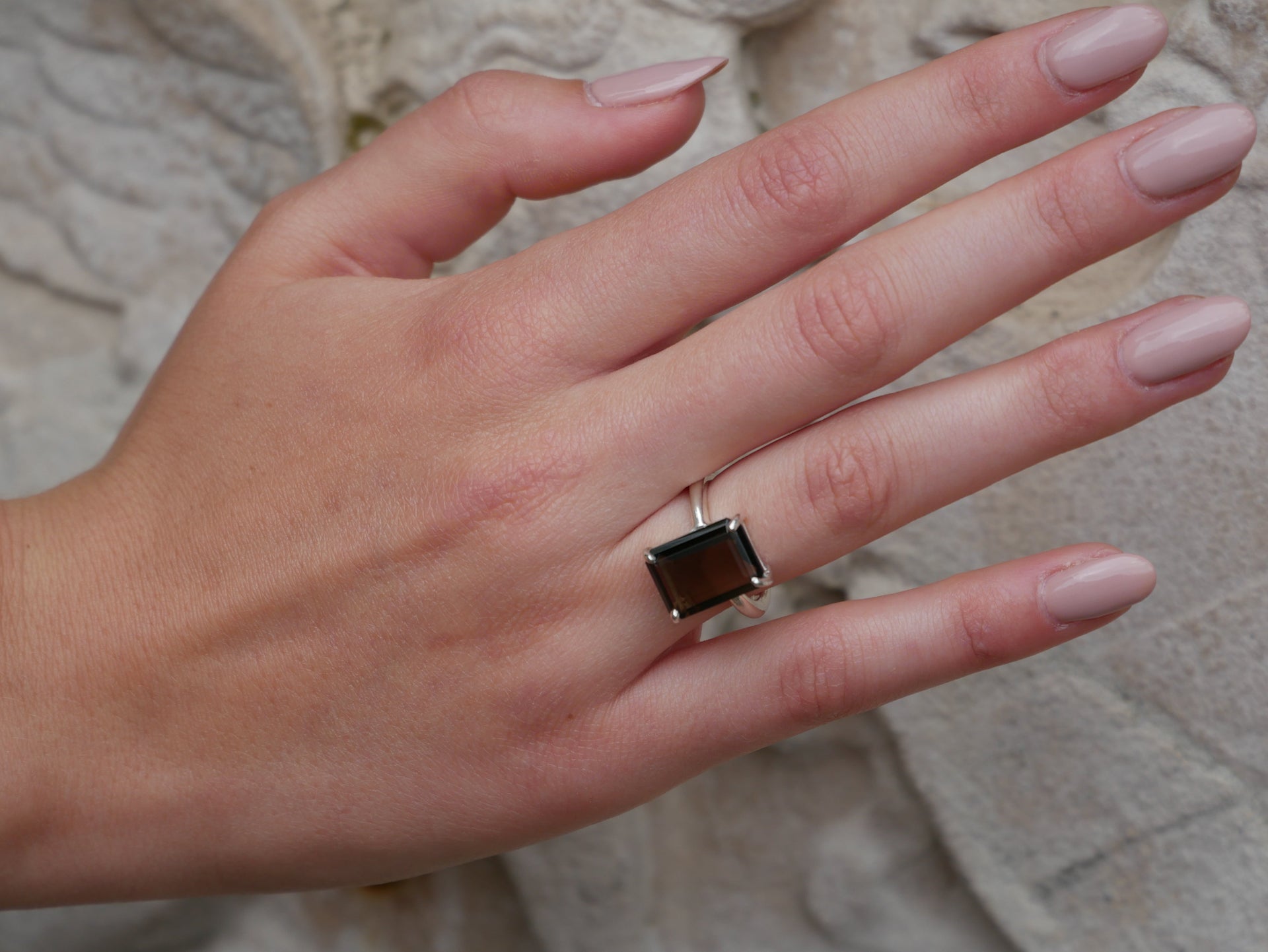 Sterling Silver Smoky Quartz Ring