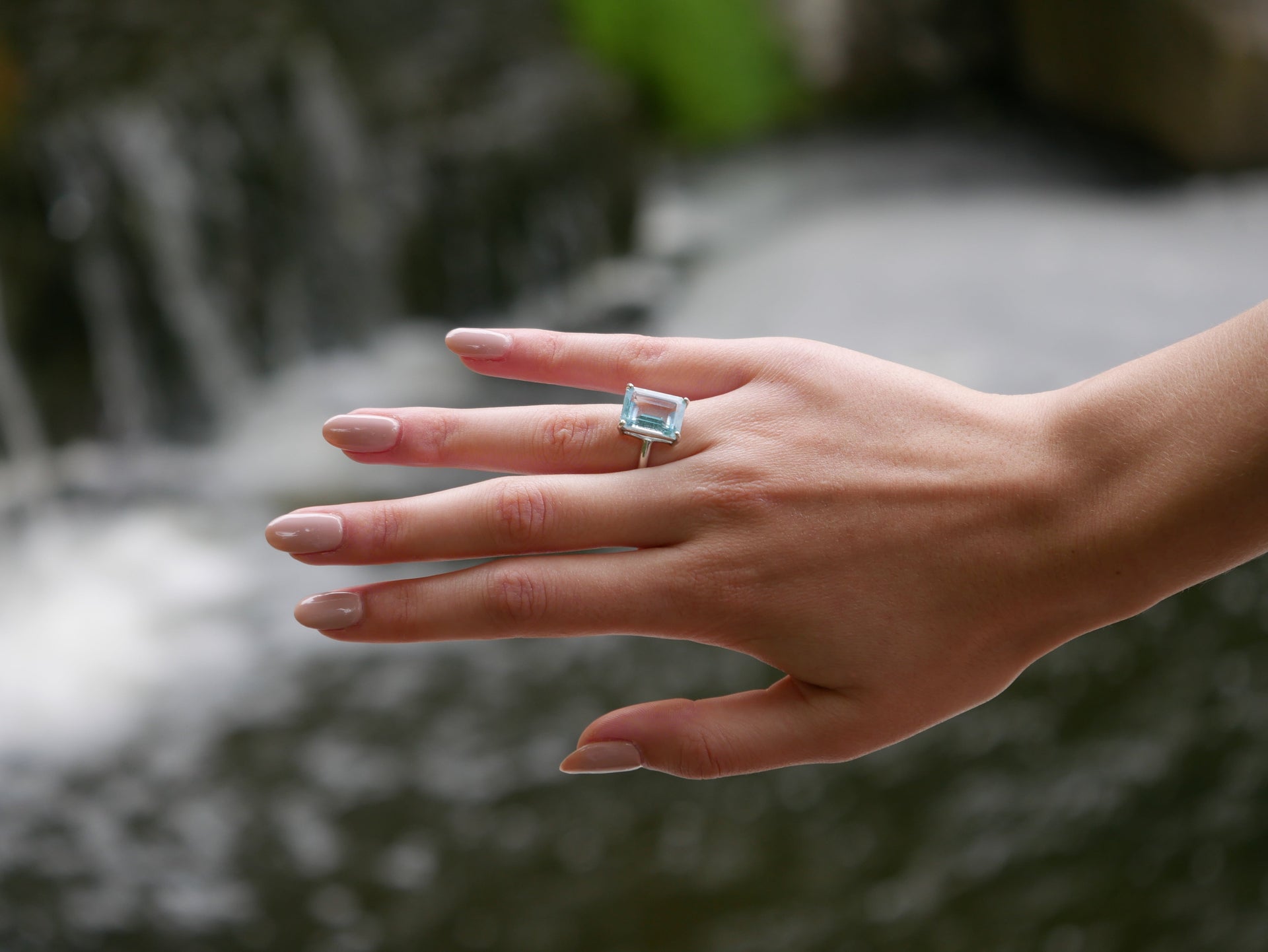 Sterling Silver Sky Blue Topaz Ring