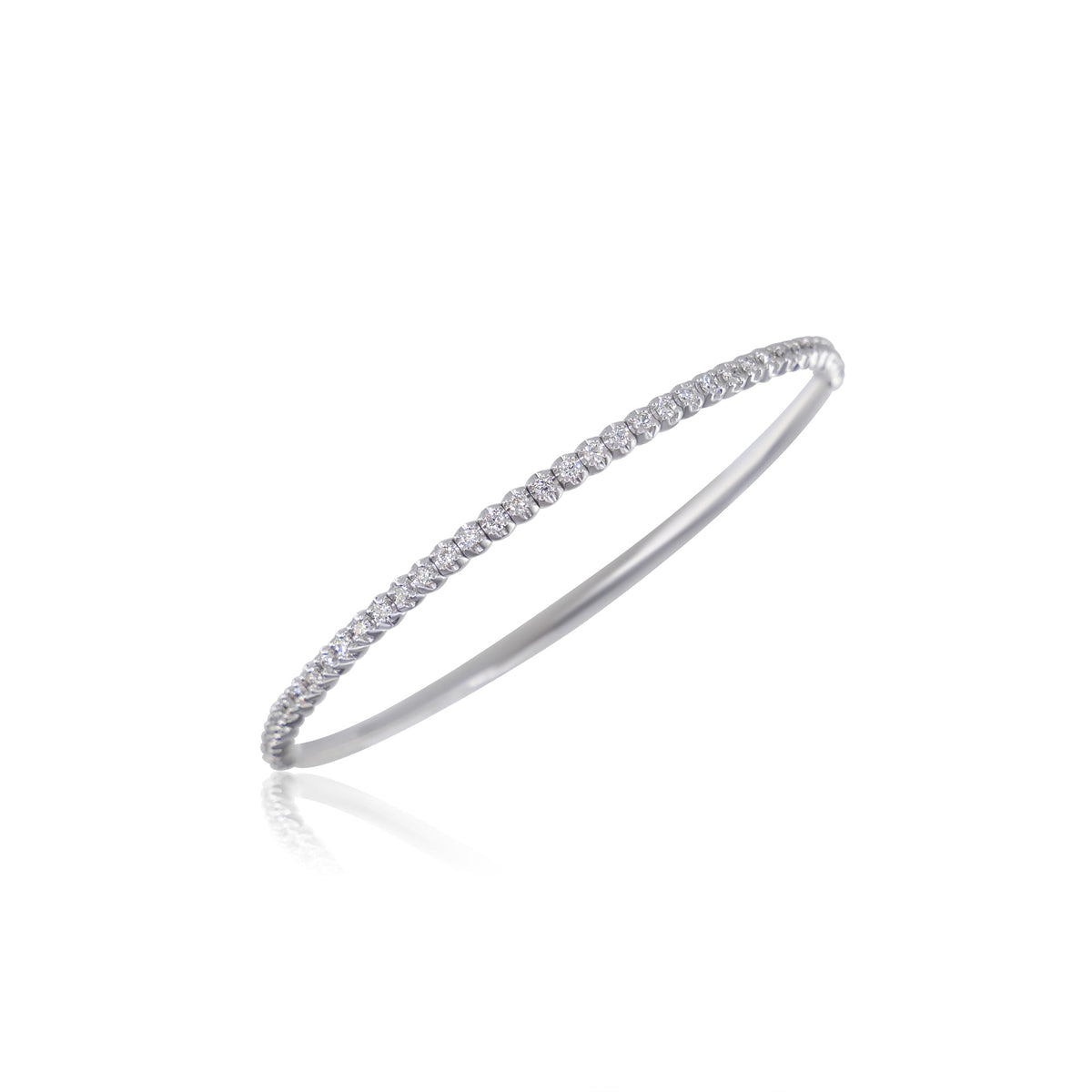 Gold Diamond Tennis Bangle