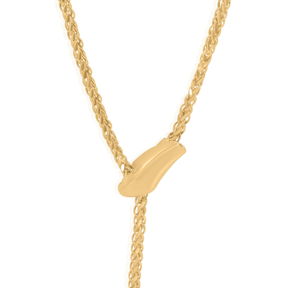Gold Snake Lariat Chain Necklace