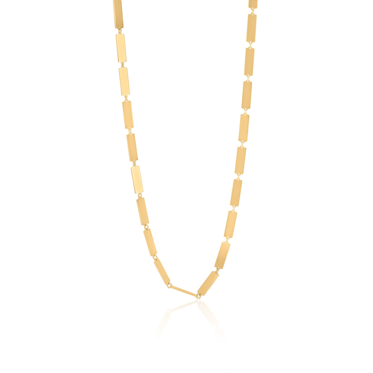 Gold Bar Chain Necklace