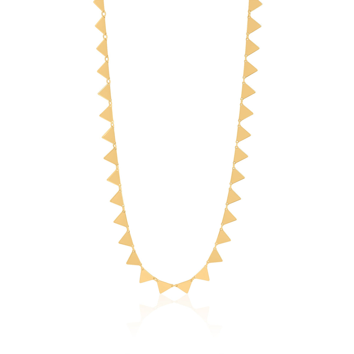 Gold Triangle Shape Chain Necklace