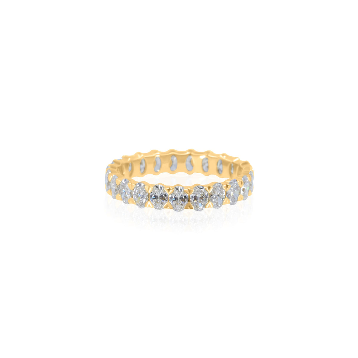 Gold Lab Diamond Oval Eternity Ring