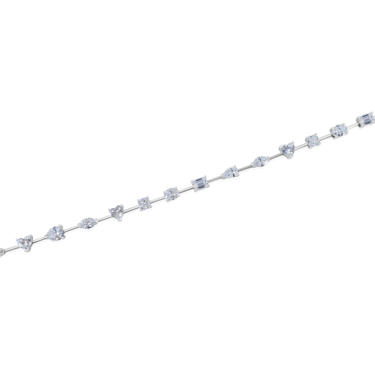 Gold Lab Diamond Multi Shape Tennis Bracelet