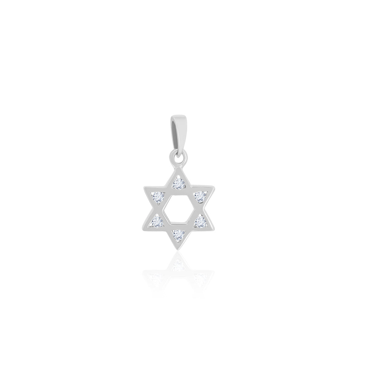Gold Diamond Mini Star of David Pendant
