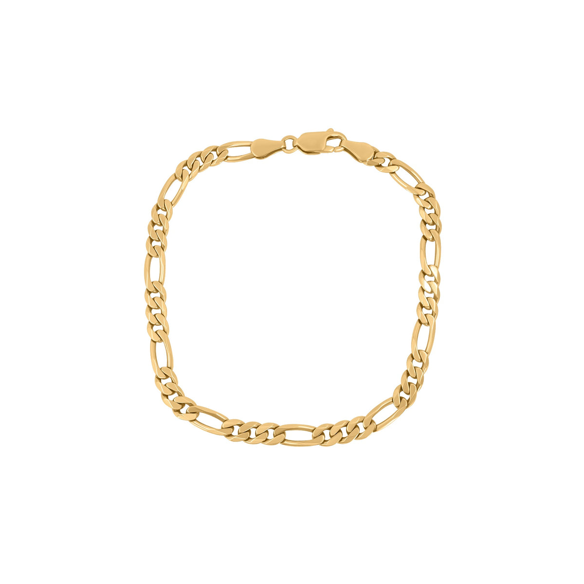 Gold Medium Vintage Figaro Chain Bracelet