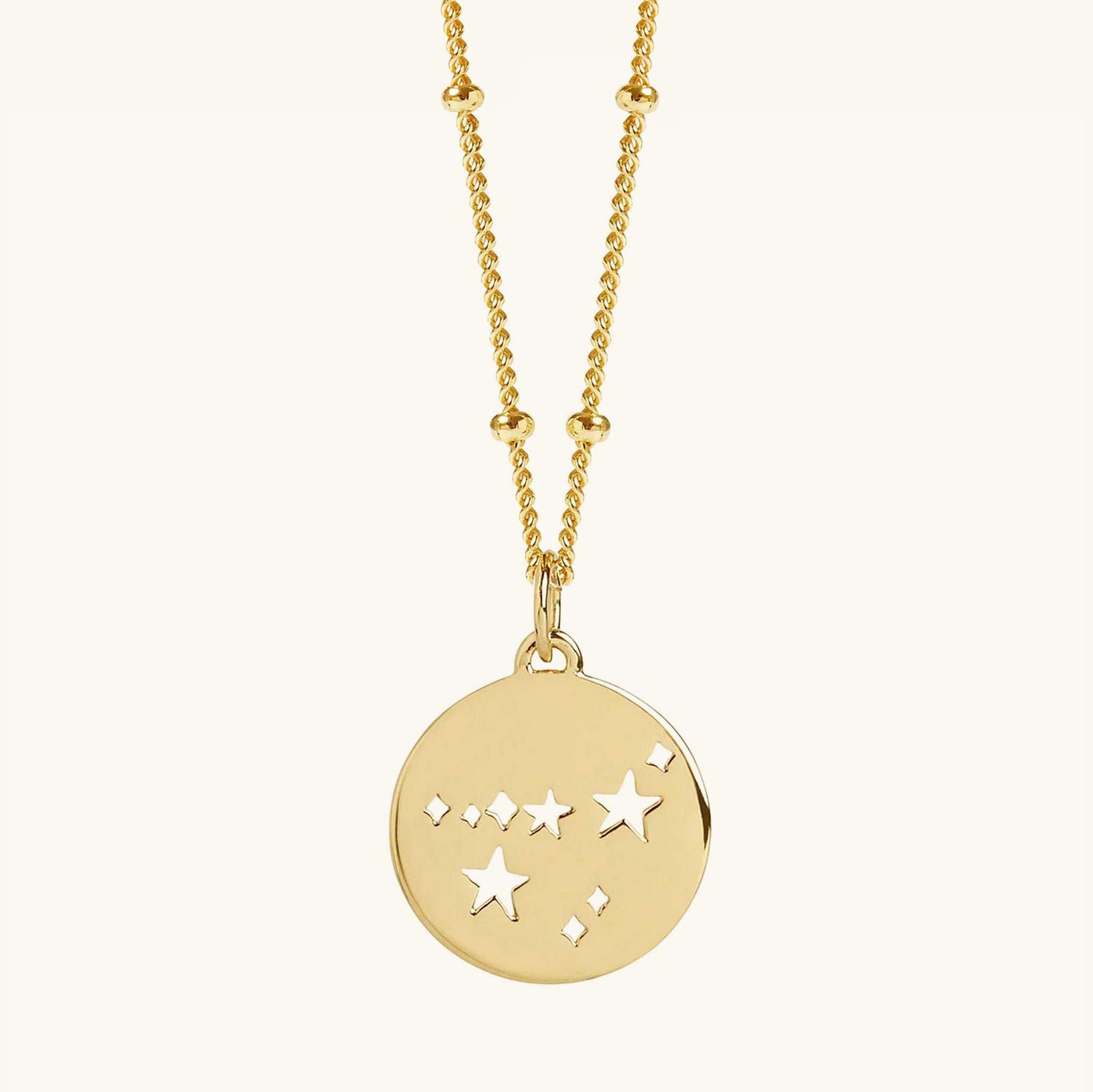 Capricorn Star Sign Necklace Gold