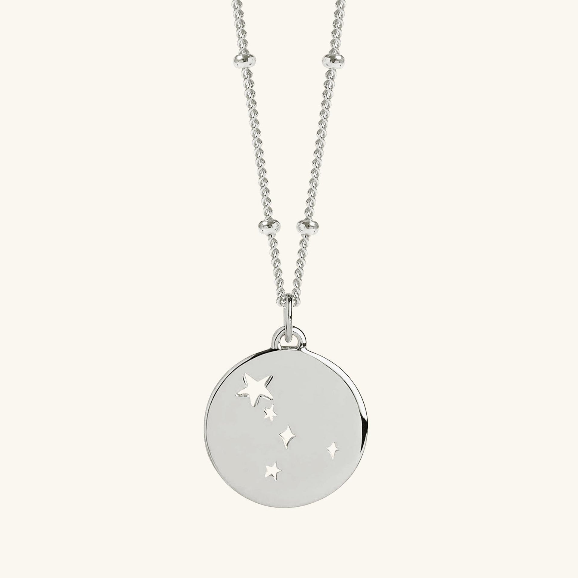 Cancer Star Sign Necklace Silver
