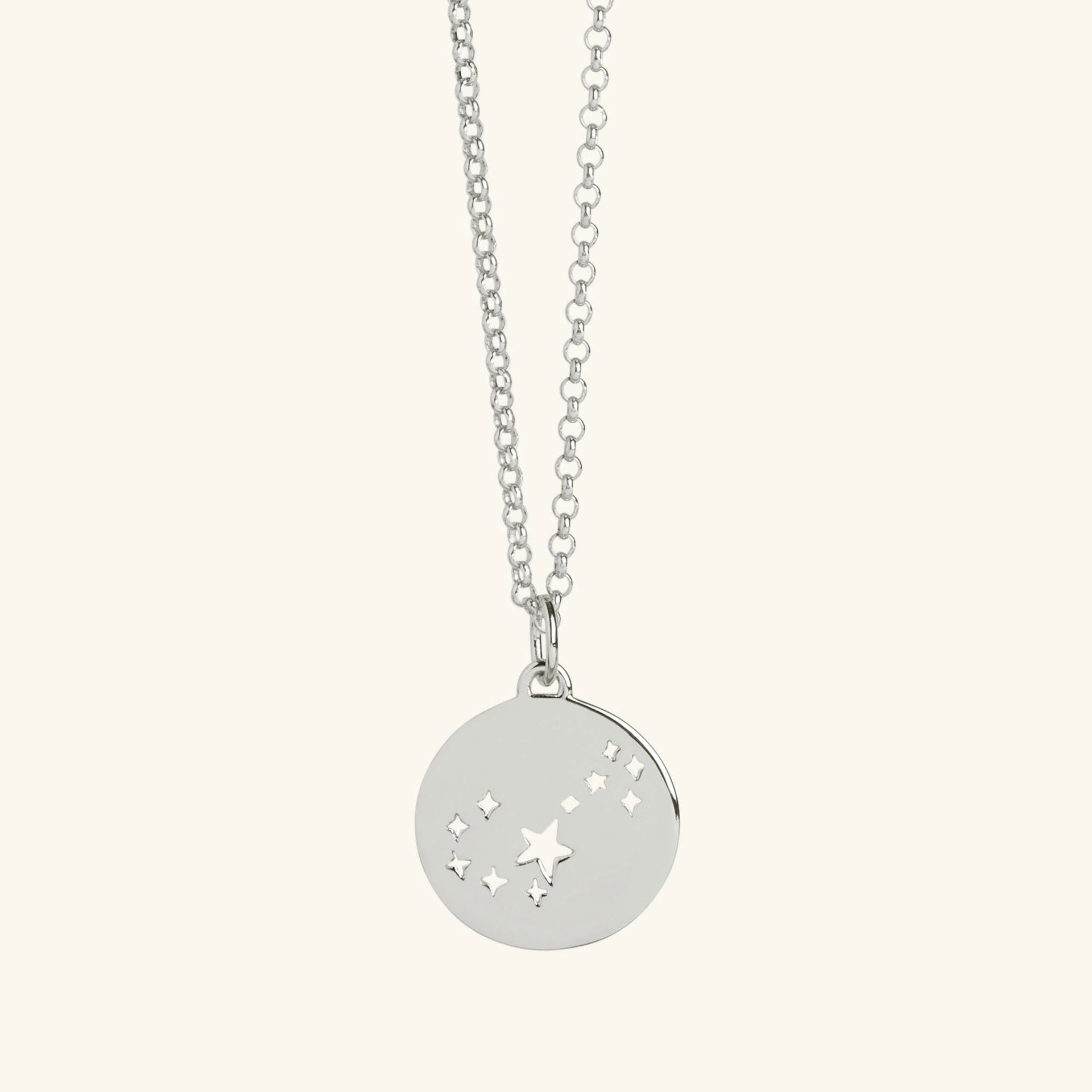 Scorpio Star Sign Necklace Silver
